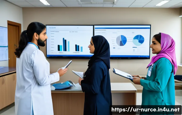 간호사 리더십 워크숍 프로그램 - A professional nursing leadership workshop scene set in a modern hospital conference room in Pakista...